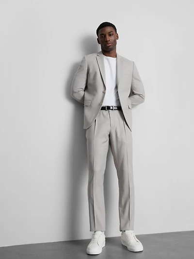 Slim Fit Dobby Texture Suit Pants