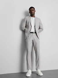 Slim Fit Dobby Texture Suit Pants