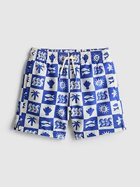 1.5-9yrs | Tile Print Swim Shorts