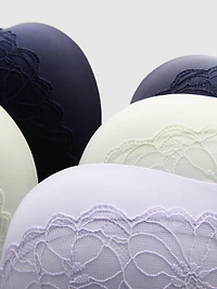 3pk Lace Push-Up T-Shirt Bras