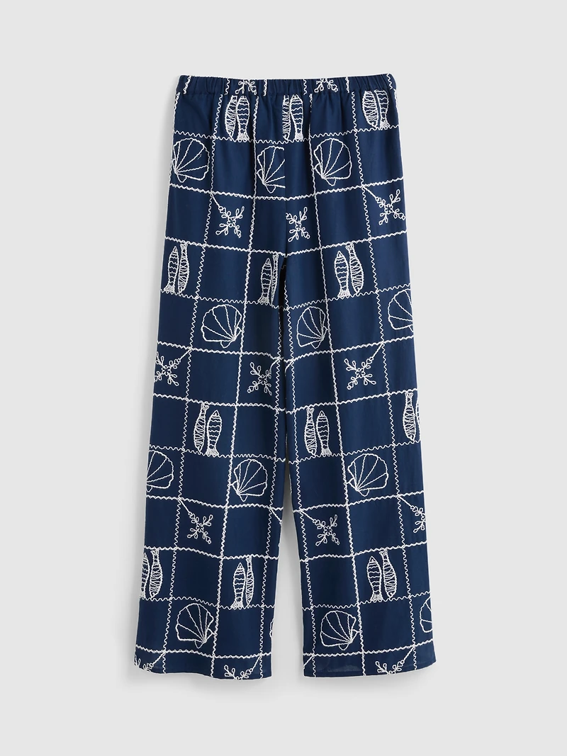 7-15yrs | Embroidered Pants