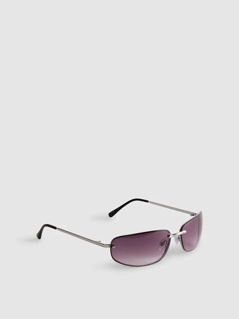 Tinted Wrap-Around Sunglasses
