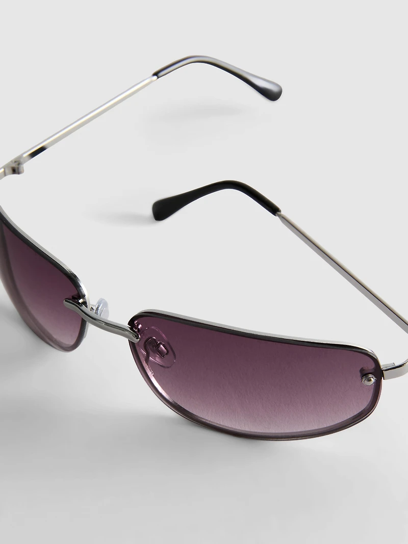 Tinted Wrap-Around Sunglasses