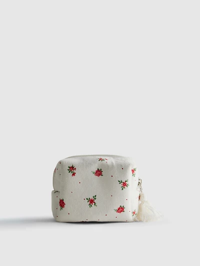 Mini Canvas Makeup Bag