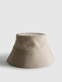 Linen-Blend Bucket Hat