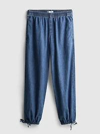 Paula Echevarría Cotton-Rich Denim Harem Pants