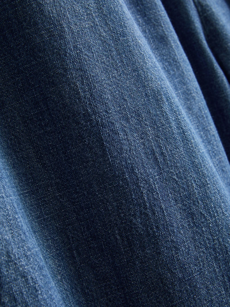 Paula Echevarría Cotton-Rich Denim Harem Pants