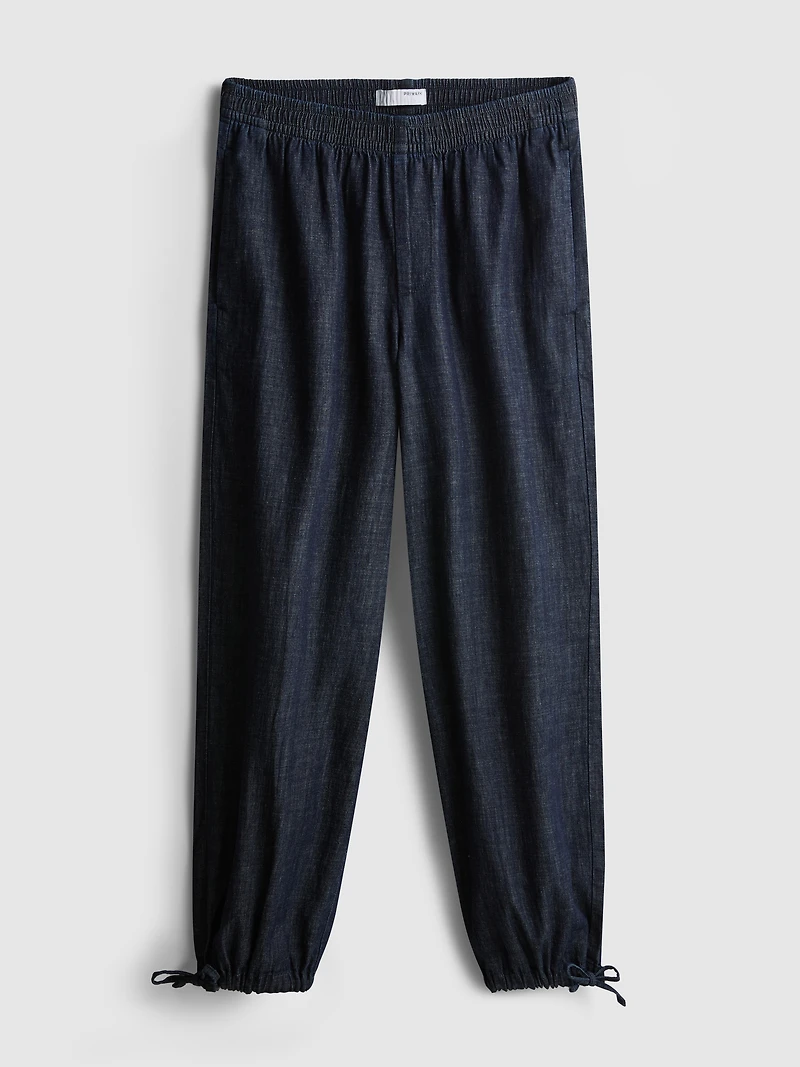 Paula Echevarría Cotton-Rich Denim Harem Pants