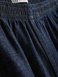 Paula Echevarría Cotton-Rich Denim Harem Pants
