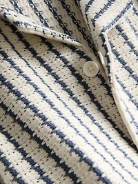 7-15yrs | Stripe Knit Shirt and Shorts Set