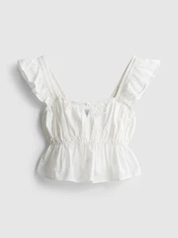 The Primark Scene | Cotton Eyelet Ruffle Crop Top