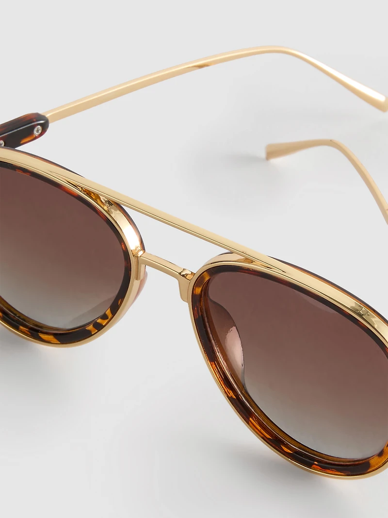 Chunky Aviator-Style Sunglasses