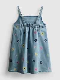 1.5-9yrs | Embroidered Denim Dress