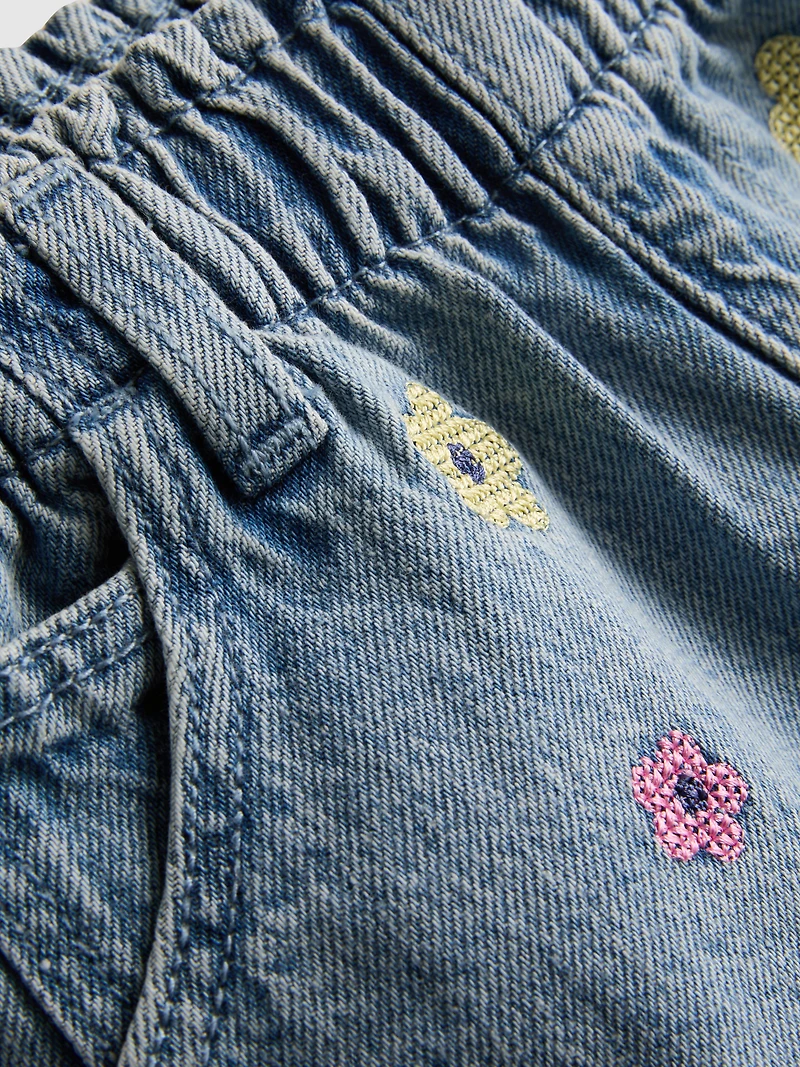 1.5-9yrs | Paperbag Denim Shorts