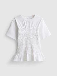 7-15yrs | Shirred Peplum T-Shirt