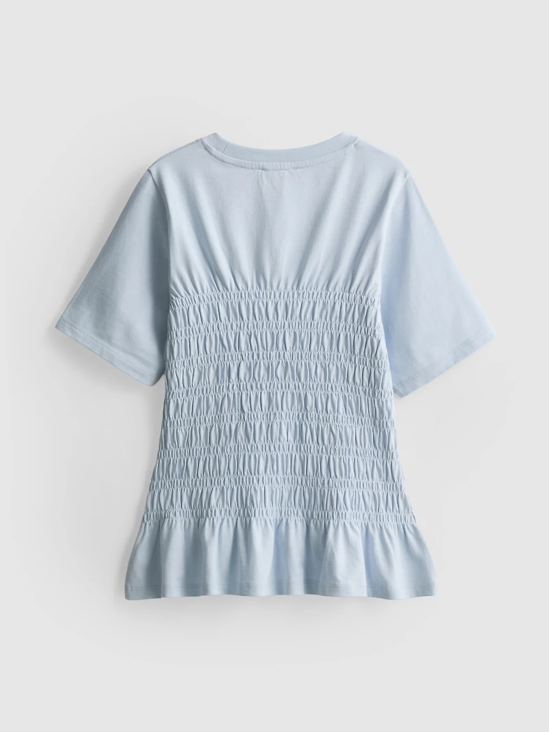 7-15yrs | Shirred Peplum T-Shirt