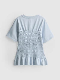 7-15yrs | Shirred Peplum T-Shirt