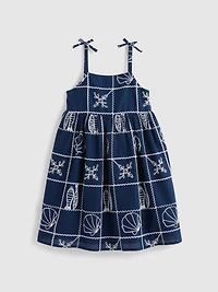 1.5-9yrs | Spaghetti Strap Embroidered Smock Dress