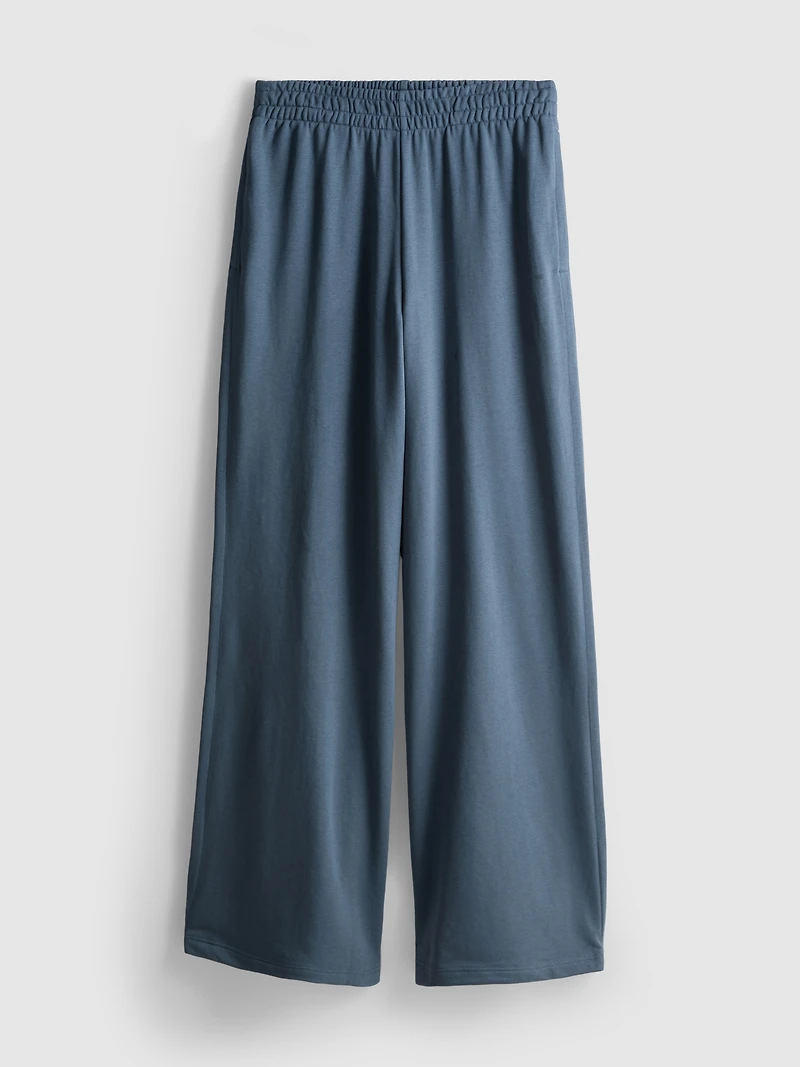 Cotton-Rich Wide-Leg Pleated Joggers