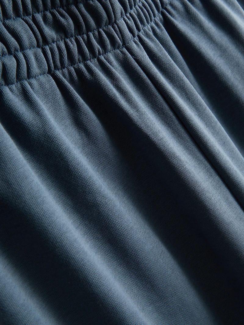 Cotton-Rich Wide-Leg Pleated Joggers