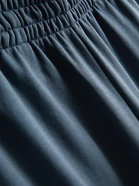 Cotton-Rich Wide-Leg Pleated Joggers