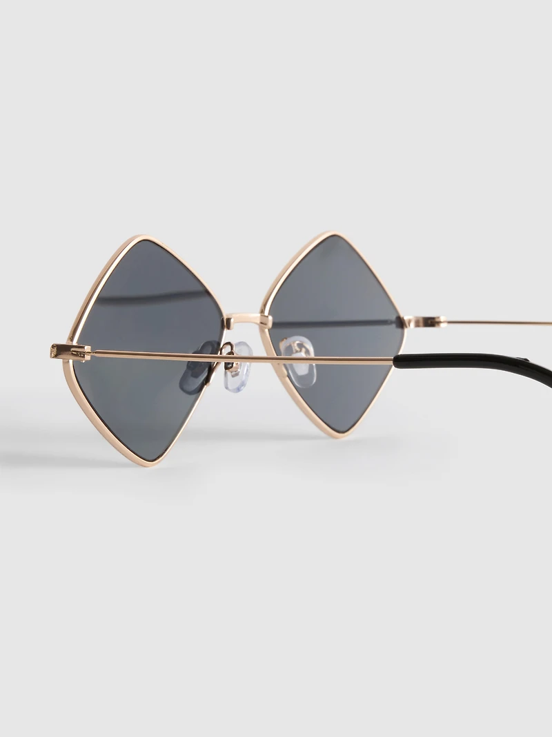 Metal Diamond Sunglasses