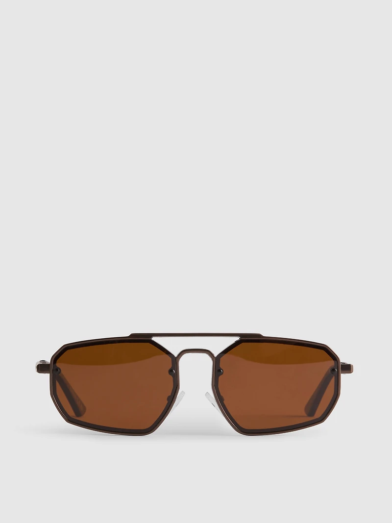 Metal Geometric Sunglasses