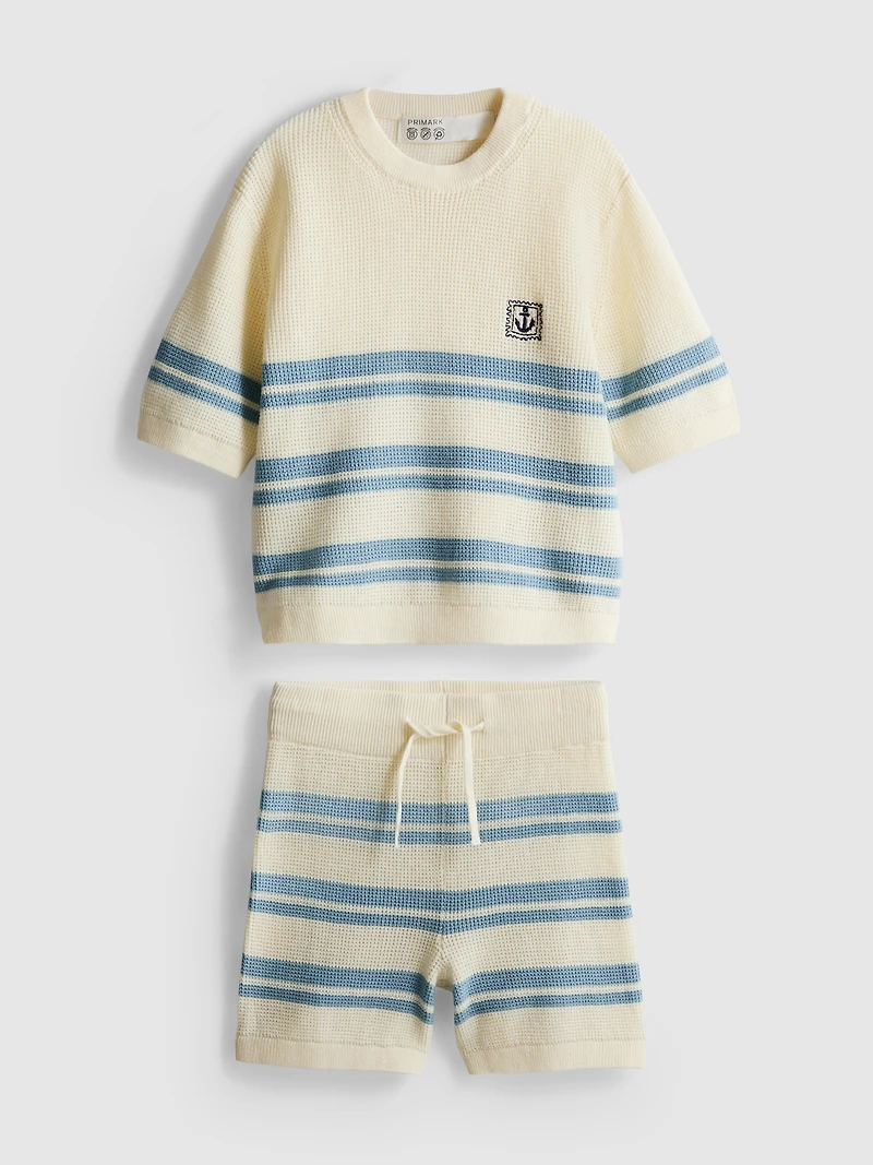 1.5-9yrs | Knit Top and Shorts Set