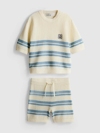 1.5-9yrs | Knit Top and Shorts Set