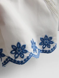 1.5-9yrs | Embroidered Denim Shorts