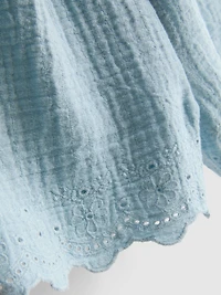 1.5-9yrs | Eyelet Scallop Trim Shorts