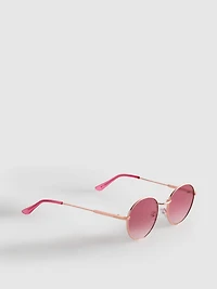 Round Tinted Metal Sunglasses