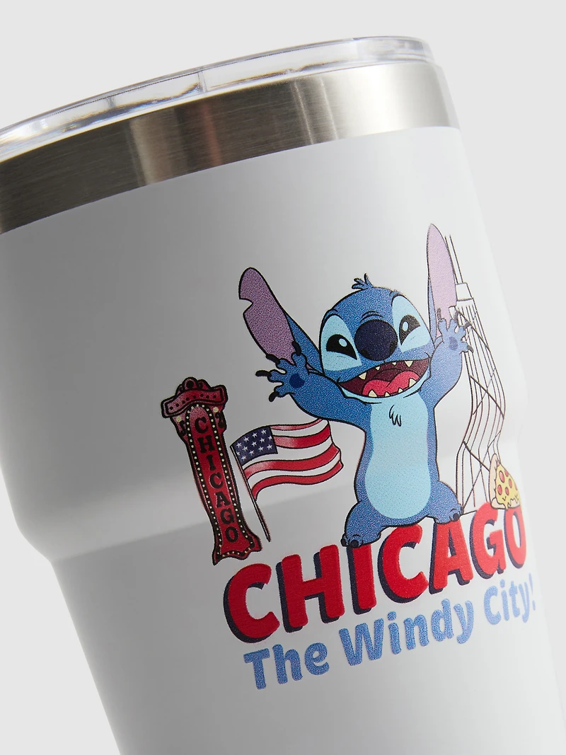 Disney's Stitch Chicago Travel Tumbler