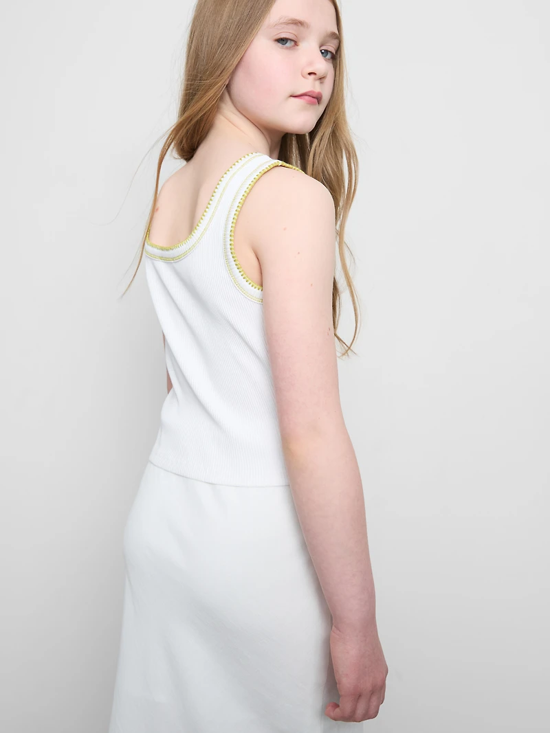 7-15yrs | Contrast Stitch Tank