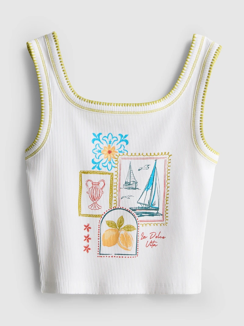 7-15yrs | Contrast Stitch Tank