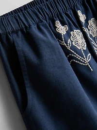 1.5-9yrs | Floral Embroidered Pants