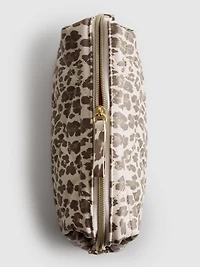 Faux Leather Leopard Wash Bag