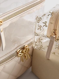 3-Piece Quilted Vanity Bag Set