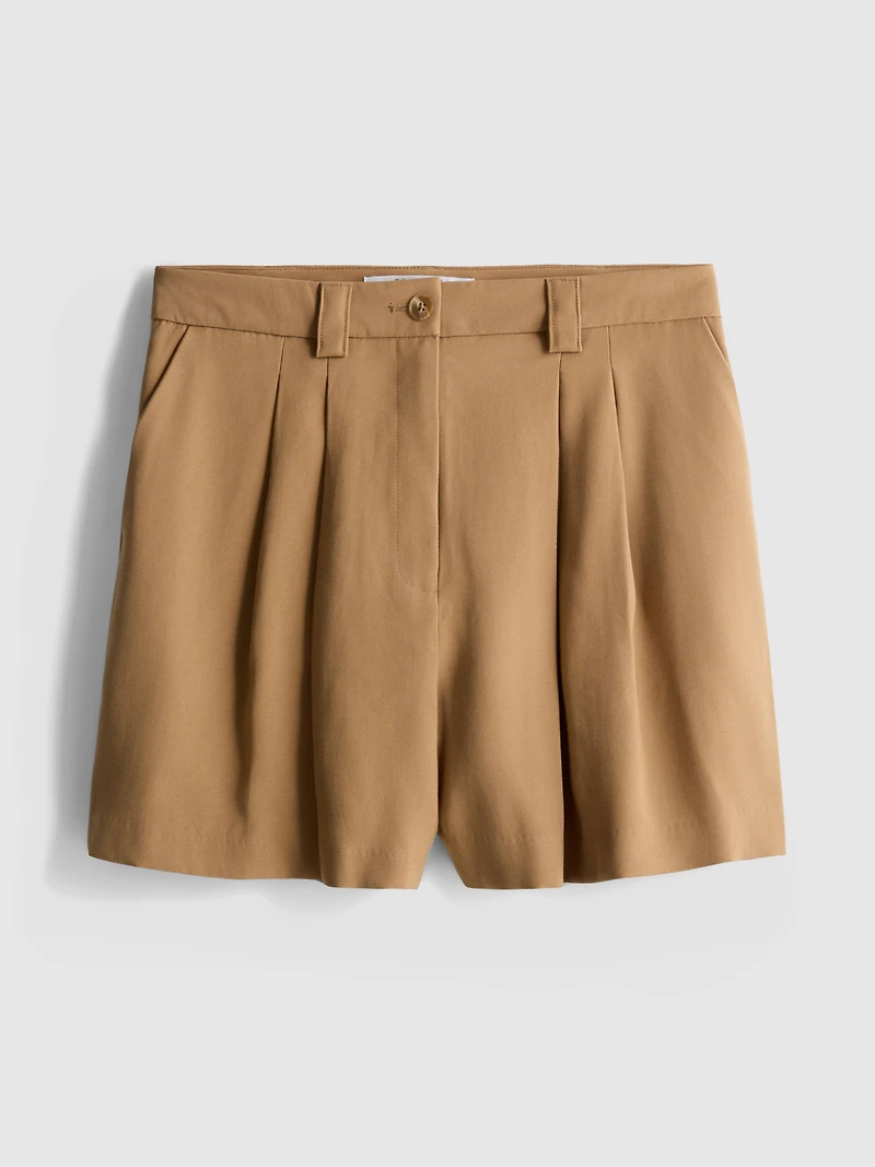 Paula Echevarría Pleated Bermuda Shorts