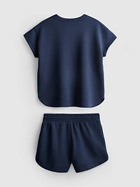 7-15yrs | Boxy T-Shirt and Runner Shorts Set