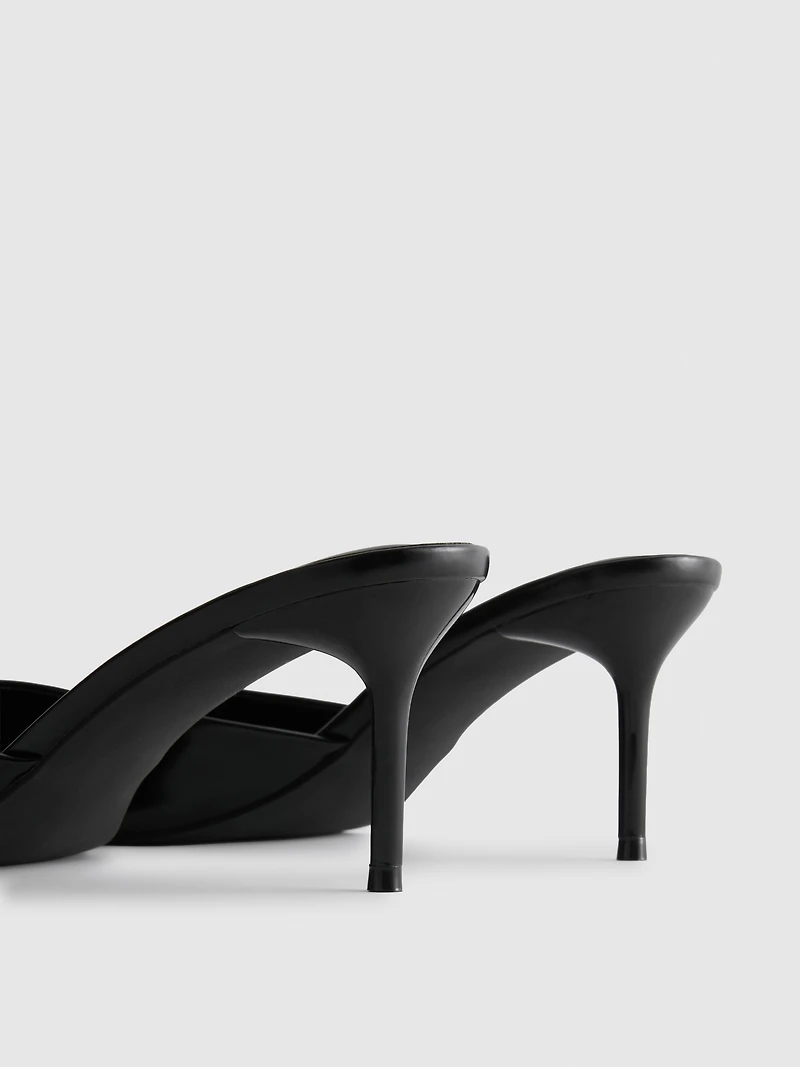 By Coleen Peep-Toe Mule Heels