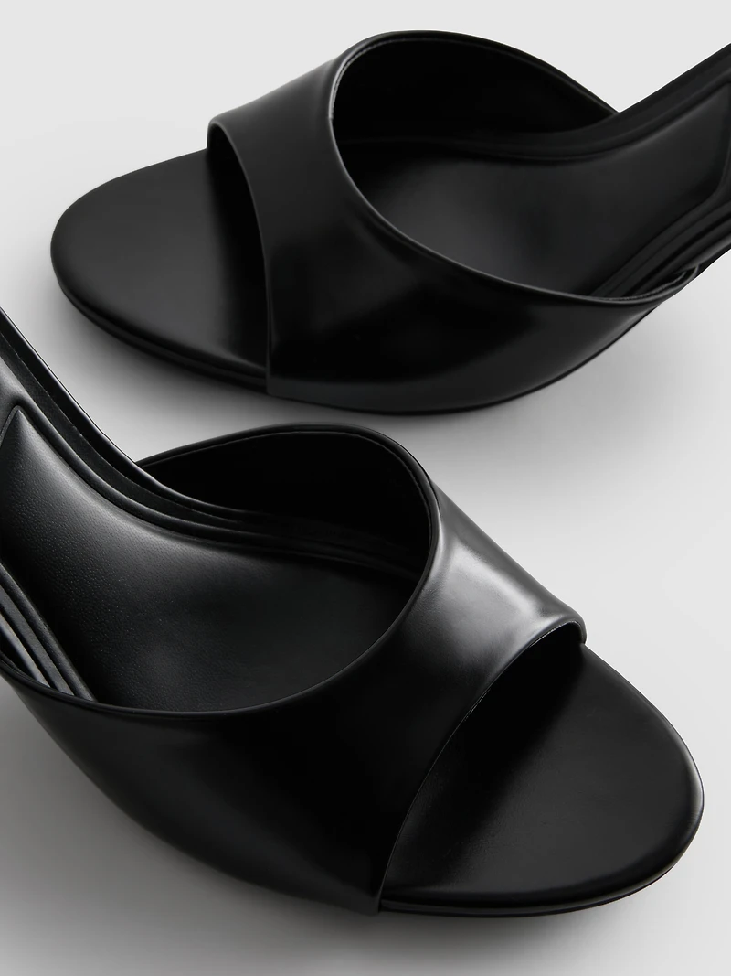 By Coleen Peep-Toe Mule Heels