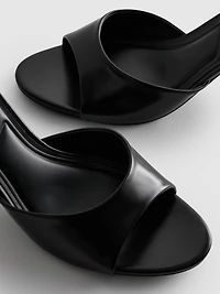 By Coleen Peep-Toe Mule Heels