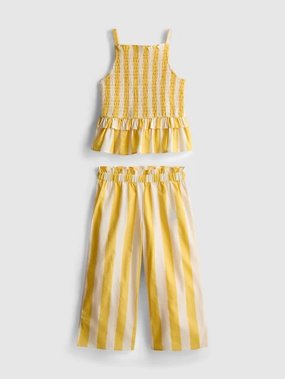 1.5-9yrs | Stripe Peplum Blouse and Pants Set