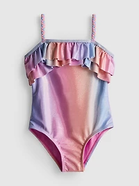 1-9yrs | Ombré Glitter Ruffle Swimsuit
