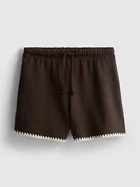 Cotton Rich Crochet Trim Shorts