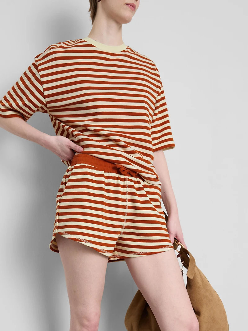 Cotton Rich Striped Jersey Shorts