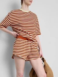 Cotton Rich Striped Jersey Shorts