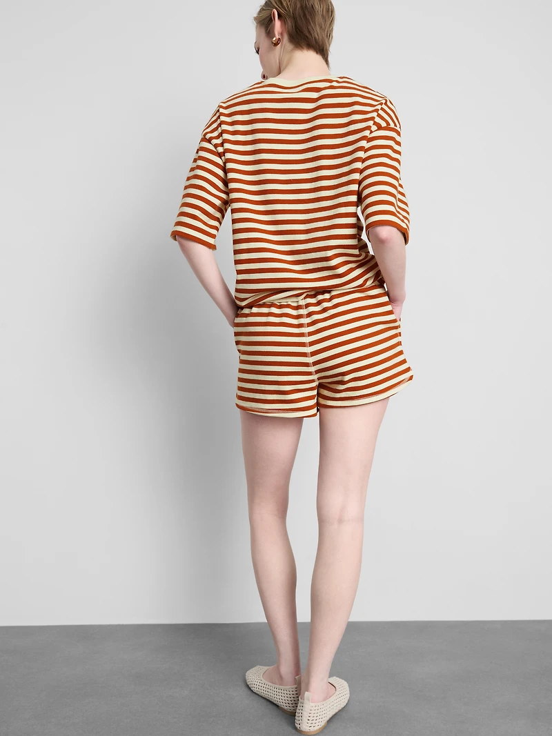 Cotton Rich Striped Jersey Shorts