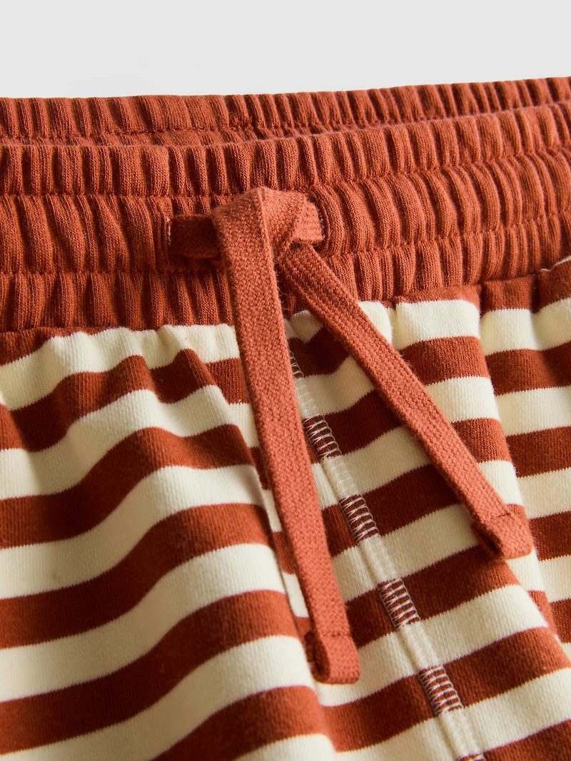 Cotton Rich Striped Jersey Shorts